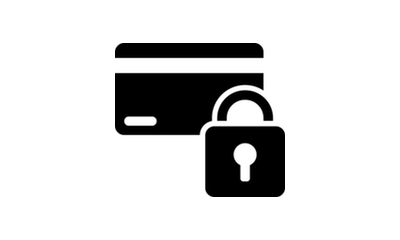 Secure payments icon with padlock